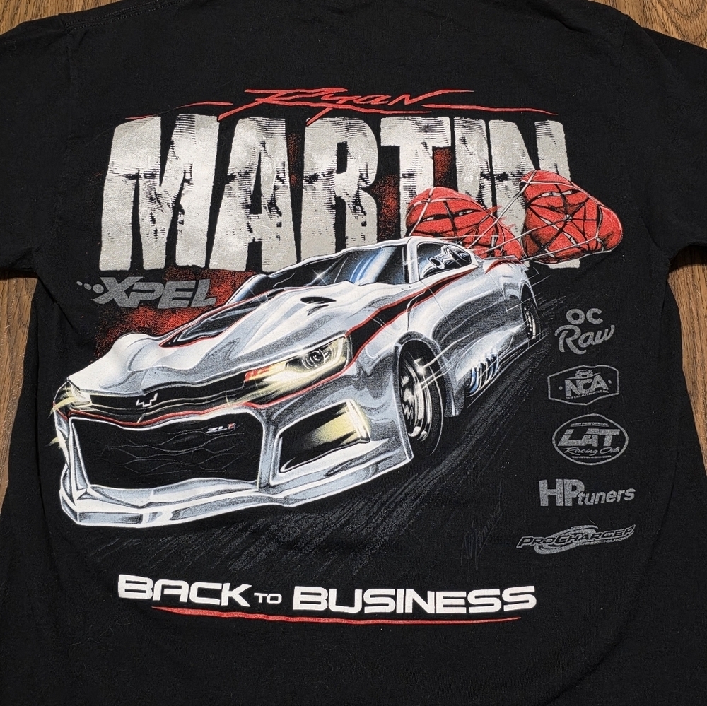 Ryan Martin Fireball Camaro Back to Business Racing T-Shirt - Size Small D89